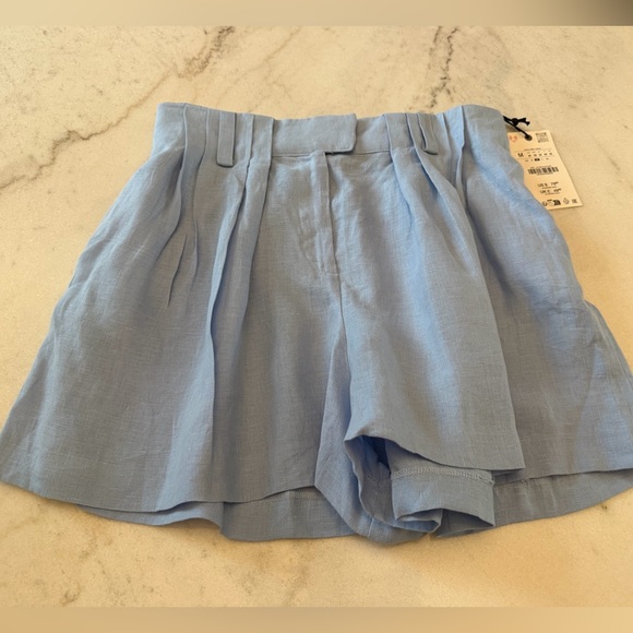 ZARA 100% LINEN SHORTS - Picture 9 of 16